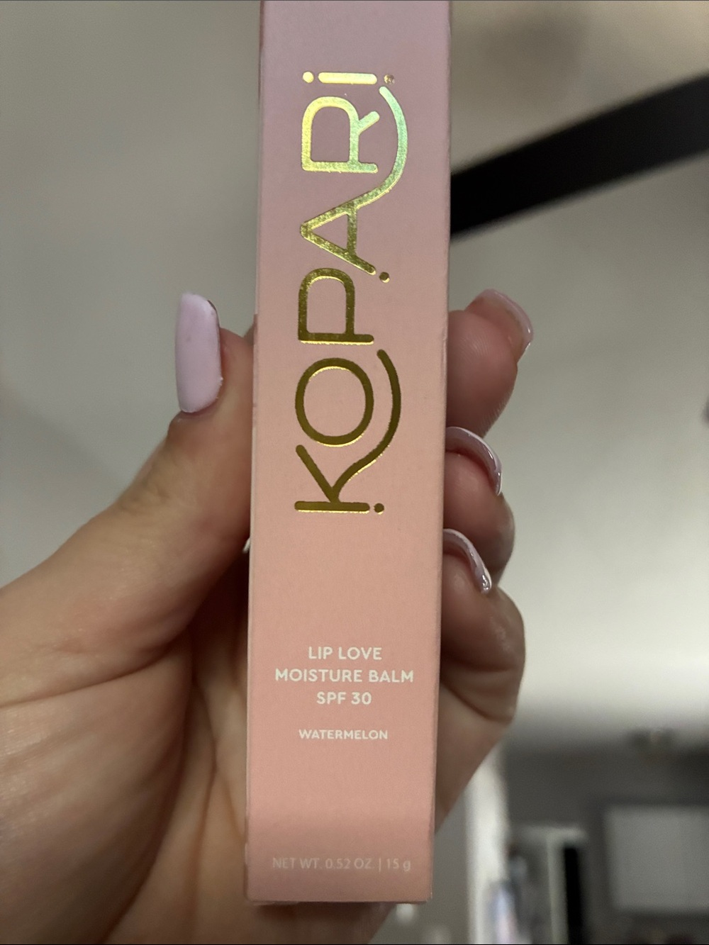 Kopari Lip Love Moisture Balm in Soft Pink Packaging